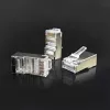 RJ45 Modularstecker QOLTEC 54556 CAT6 FTP, silber, 18×22×11 mm, 100er-Pack