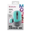 Kabellose Maus DEFENDER Silent Click C Mint 52294 — beidhändig, 1600 DPI, 2,4 GHz Nano-USB