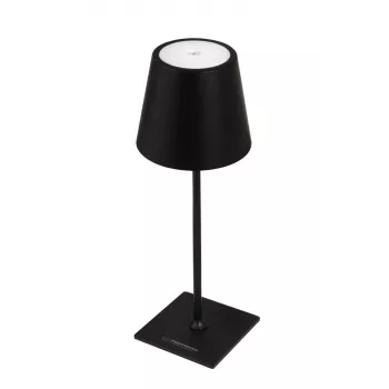 Tisch LED Schreibtischlampe ESPERANZA ELD119K Schwarz — 3W, 4000K, 200 lm, USB-C, 2400 mAh Batterie, 400 mm Höhe