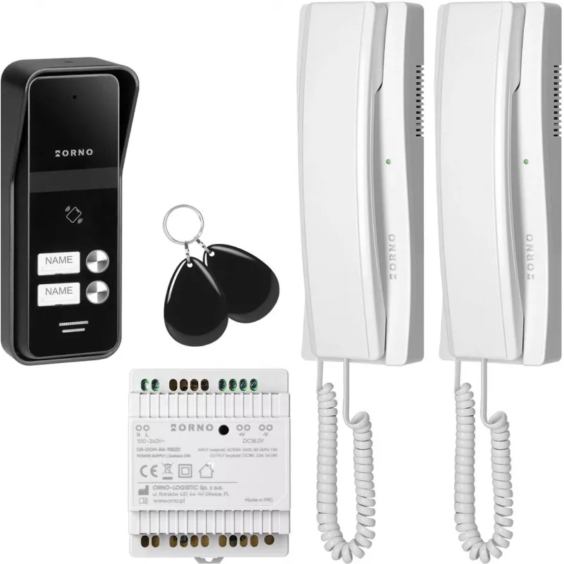 Gegensprechanlage ORNO OR-DOM-BA-936ZD/W 2-Draht/2-Familien