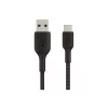 Geflochtenes USB-C auf USB-A Kabel 3m Schwarz