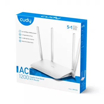 Cudy WR1300 WLAN-Router Gigabit Ethernet Dualband (2,4 GHz / 5 GHz) Weiß