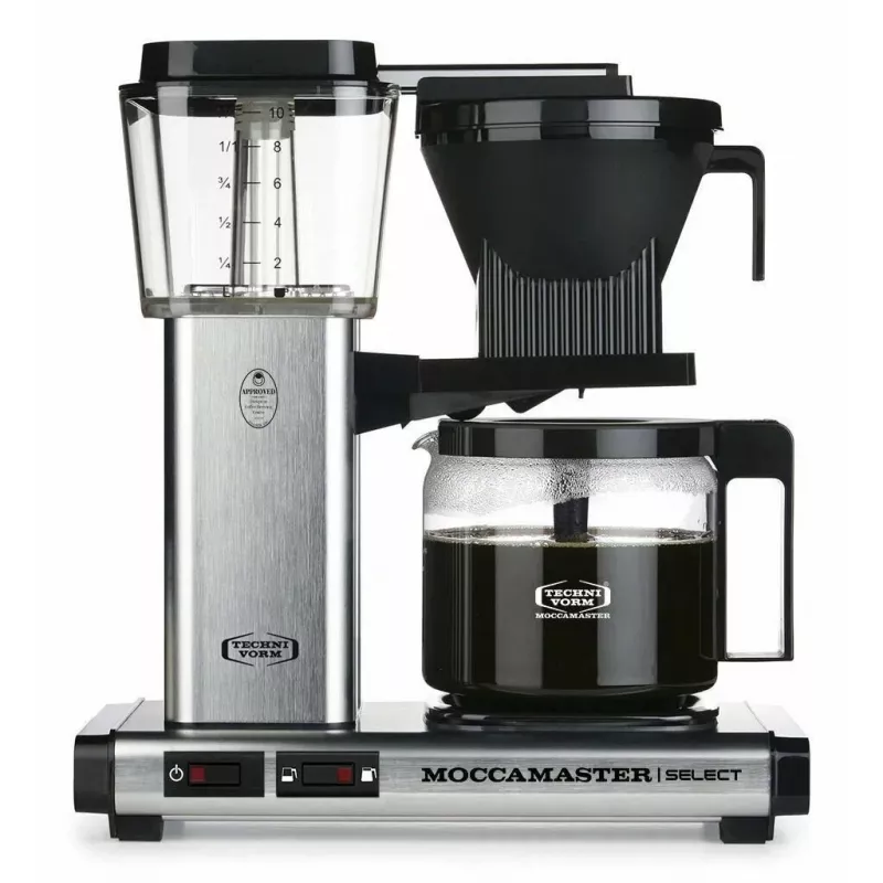 Filterkaffeemaschine MOCCAMASTER KBG 741 — 1,25 l Wassertank, 10-Tassen-Kanne, 1520 W, Edelstahl/schwarz