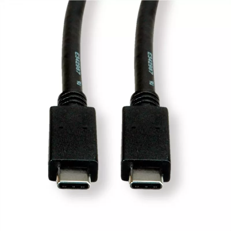 ROLINE USB3.2Gen2 Kabel PD 20V5A Typ C-C ST/ST 0,5 m - Kabel - Digital/Daten - 0,5 m (11.99.9057)