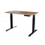 Schreibtisch mit elektrischer Höhenverstellung MOON 121x67x72-120 schwarz/hellbraun