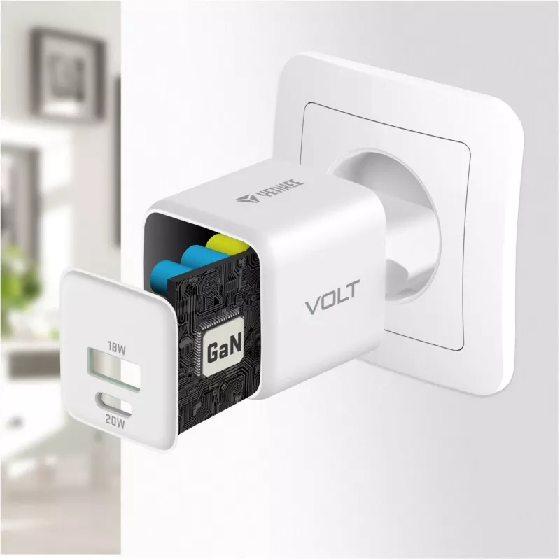 USB-C/A-Netzladegerät YENKEE YAC G38 20W 3A Power Delivery (USB‑C und USB‑A)