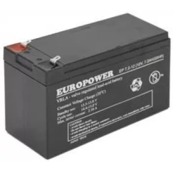 Batterie VRLA AGM EMU EP 7.2-12 T2 12V 7,2Ah versiegelt wartungsfrei, schwarz