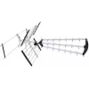 Outdoor-/Innen-DVB-T-Antenne LIBOX LB2000 mit 69 dB Verstärker, duale Polarisation, 174–790 MHz, Aluminium/Schwarz