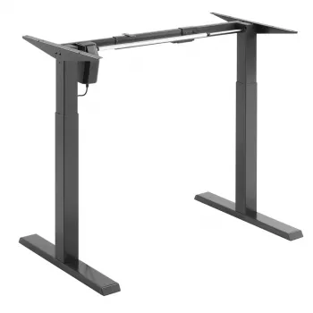 Ergo Office Höhenverstellbarer Elektrischer Schreibtisch, Grau, Max. Höhe 123 cm, 80 kg - ohne Tischplatte, für Steh- und Sitzarbeit, ER-433