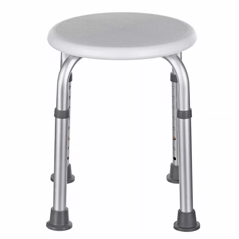 Runder Duschhocker aus Aluminium