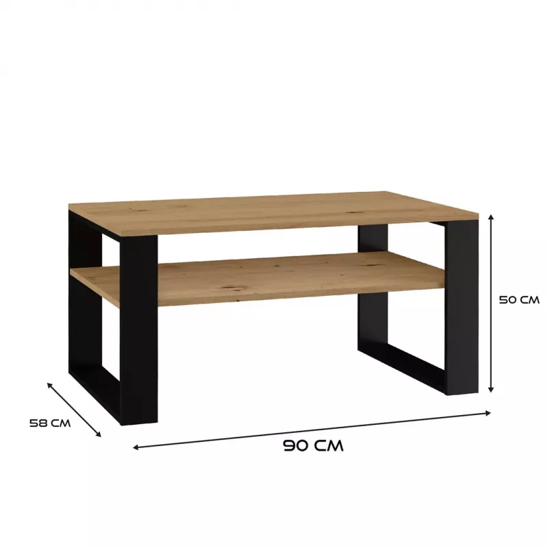 Topeshop MODERN 1P ART CZ Couchtisch / Beistelltisch / Ecktisch Couchtisch rechteckige Form 2 Bein(e)