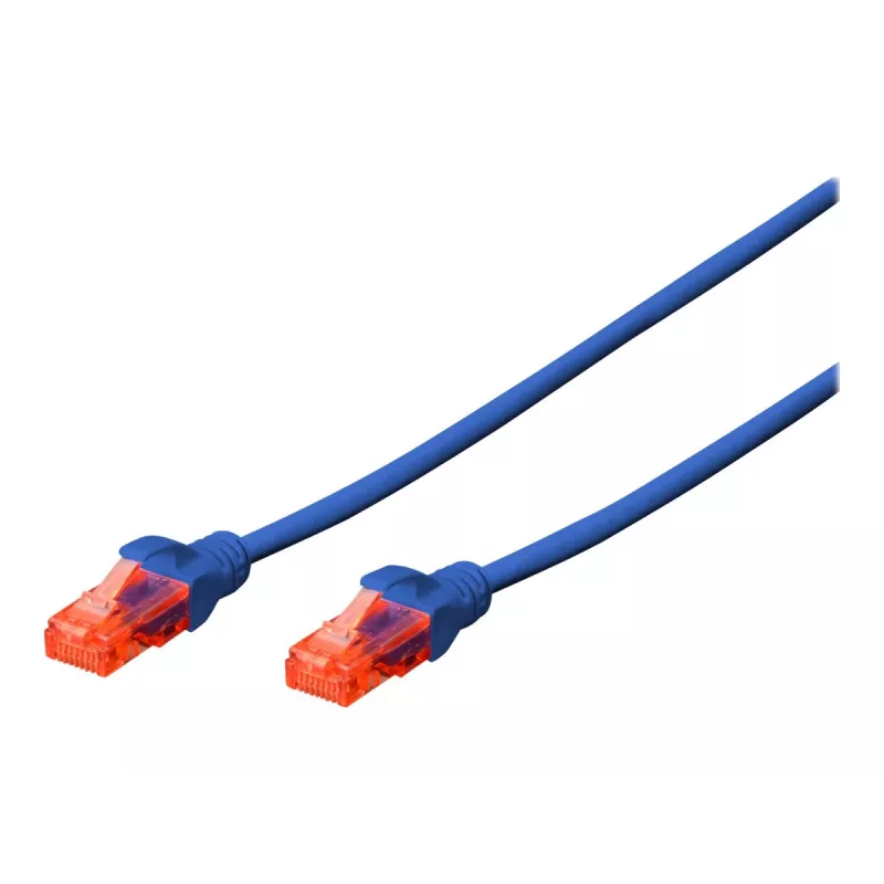 Netzwerkkabel Digitus CAT 6 U/UTP RJ-45 Cat6 0,25 m Blau