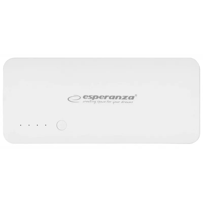 Tragbares Ladegerät Esperanza EMP106WE Radium — 8000 mAh, 3-Geräte-Ausgang, Micro-USB-Eingang, 5V/2A & 5V/1,5A/1A Ausgänge, grau