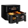 Heißluftfritteuse Tristar FR-9075 Double 9 L, 2500 W, Touch-Bedienung, LCD, schwarz, 60 °C min