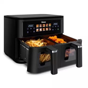 Heißluftfritteuse Tristar FR-9075 Double 9 L, 2500 W, Touch-Bedienung, LCD, schwarz, 60 °C min
