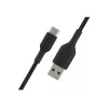 Geflochtenes USB-C auf USB-A Kabel 15cm Schwarz