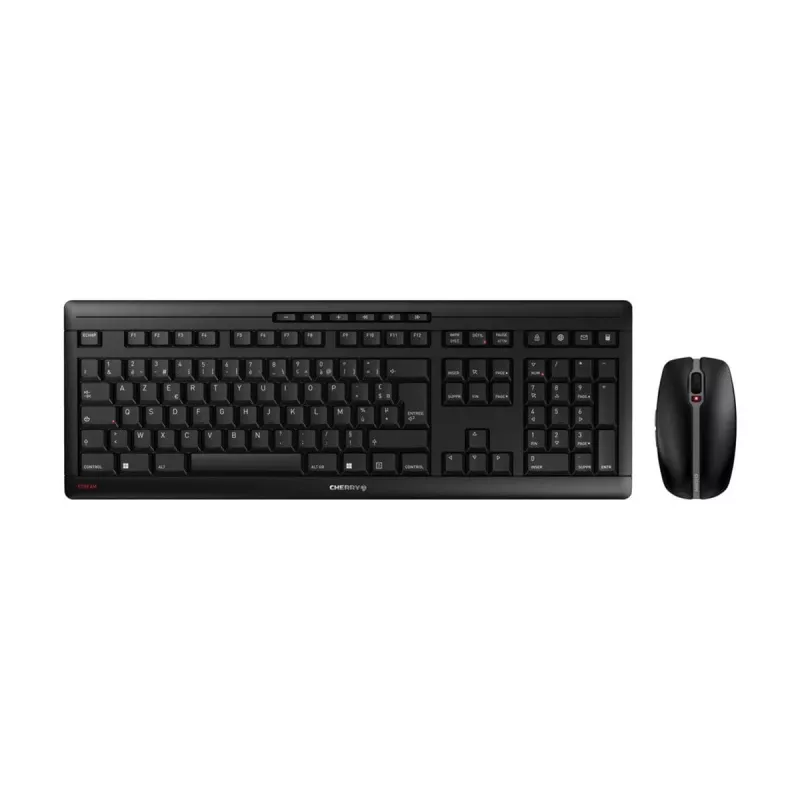 CHERRY Stream Desktop Tastatur Maus enthalten Büro RF Wireless AZERTY Französisch Schwarz