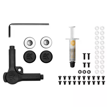 Montageset EK Water Blocks Schwarz Silber Kompatibel mit EK-Quantum Vector Radeon RX 5700 +XT