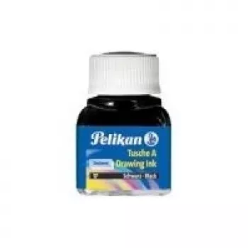 Pelikan Drawing Ink A, Inhalt: 10 ml im Glasfläschchen, schwarz (17) besonders geeignet für Ziehfeder, Zeichenfeder, Pinsel (201665)
