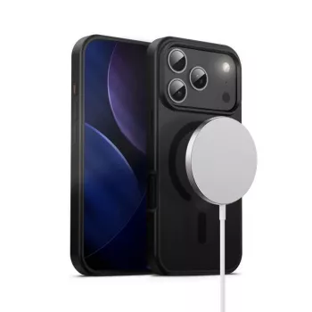 Handyhülle Crong MagSafe für iPhone 17 Pro – Hybrid Schwarz