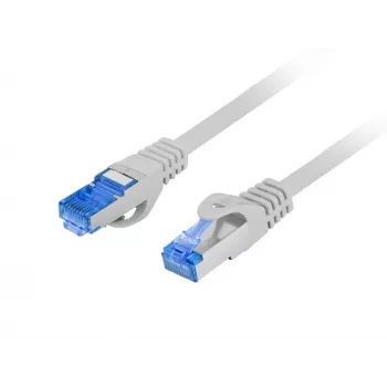 LANBERG Netzwerkkabel RJ-45 auf RJ-45 S/FTP PCF6A-10CC-0050-S, 0,5 m, CCA-Leiter, 500 MHz, LSZH, grau