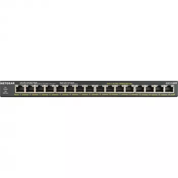 NETGEAR GS316P Unmanaged Gigabit Ethernet (10/100/1000) Power over Ethernet (PoE) Schwarz