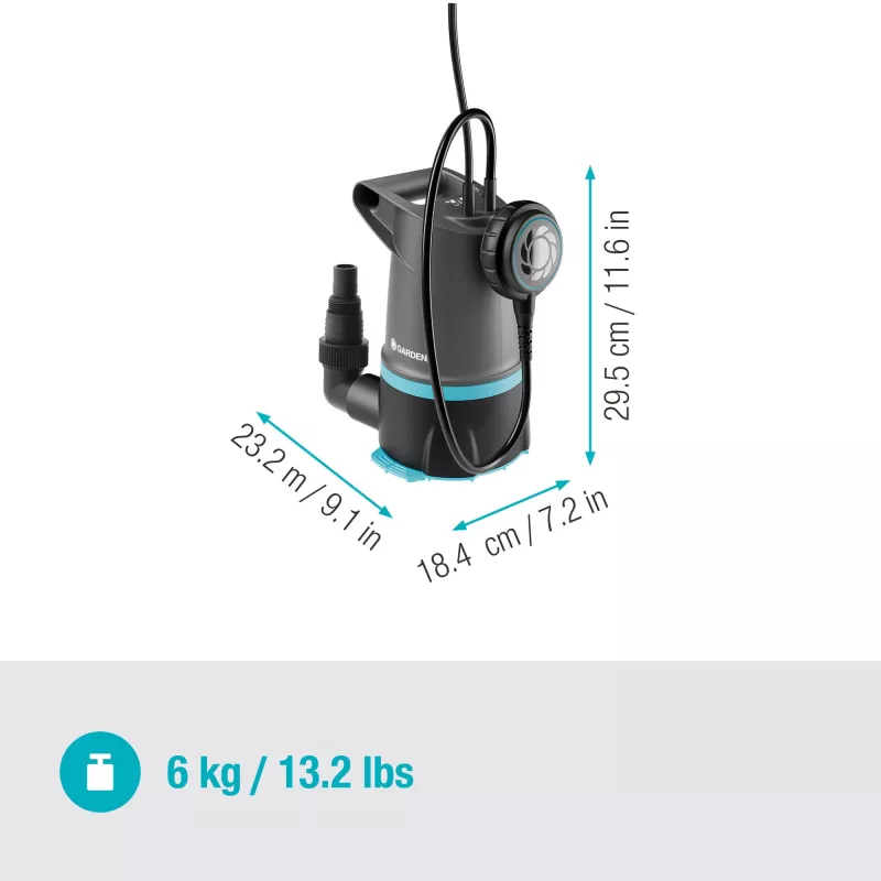 Tauchpumpe GARDENA 09018-47 — 550 W Motor für Wasserentfernung und -umleitung