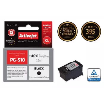 Tintenpatrone ActiveJet AC-510R schwarz — kompatibel Canon, pigmentbasiert 12 ml, hohe (XL) Reichweite, Einzelpackung