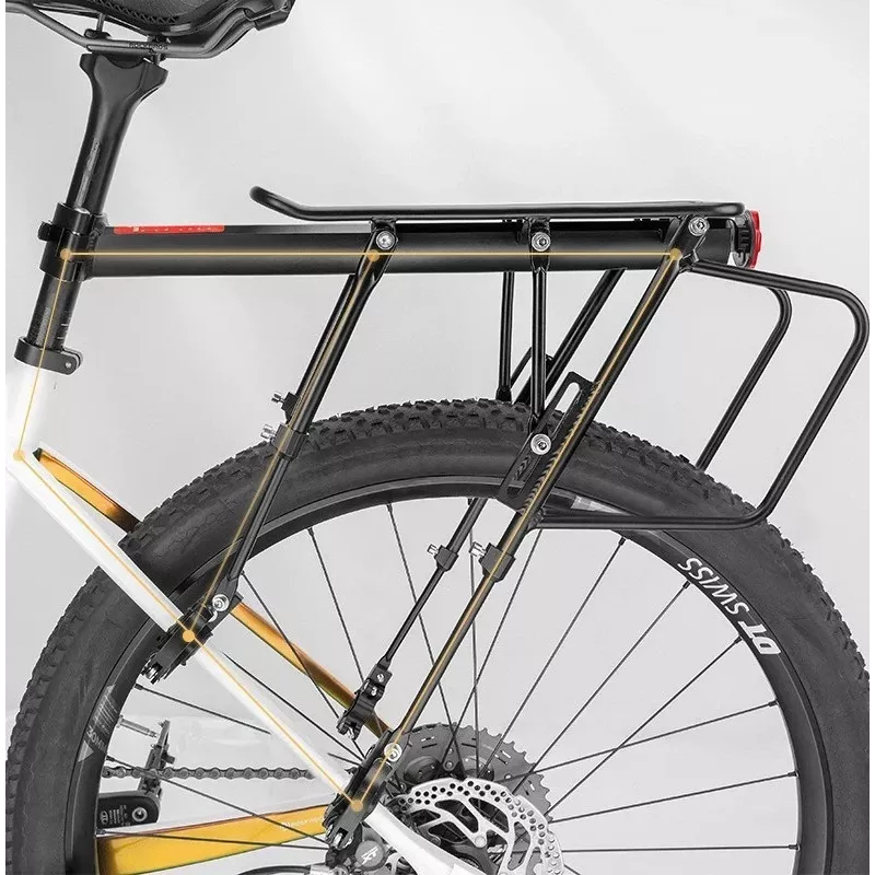 Rockbros 33210004001 schwarzer Fahrradträger mit Ablage
