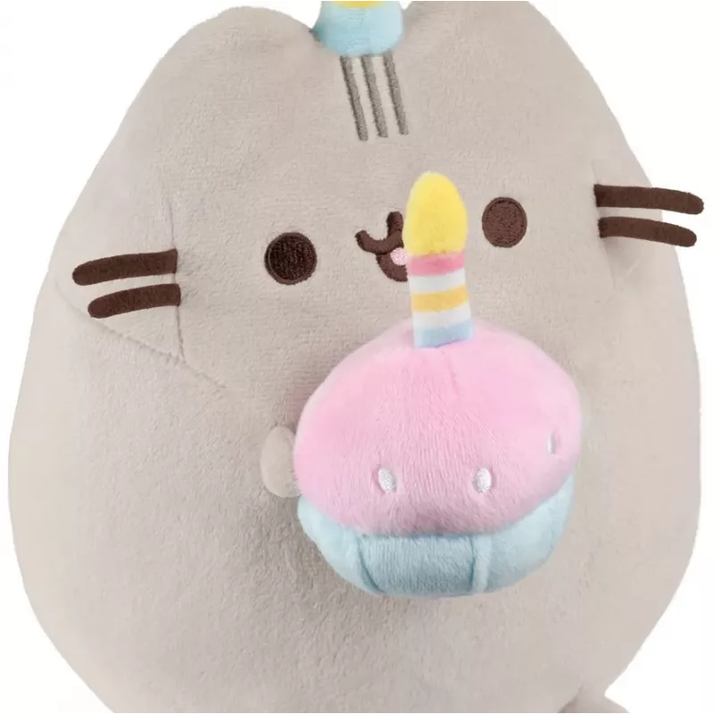 Plüschtier Pusheen von Pusheen — 24 cm Geburtstagshut mit Kuchen Plüschtier