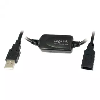 LogiLink UA0143 USB-Kabel USB 2.0 USB-A-Stecker auf Buchse 10,00 m Schwarz