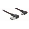 USB-Kabel DeLOCK EASY-USB 2.0 Typ-A Stecker auf Typ-C Stecker 0,5 m Schwarz