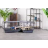 Indoor-Kaninchenkäfig ZOLUX Neolife Connect 101,5×54×51 cm – Metallrahmen, Kunststoffboden, grau