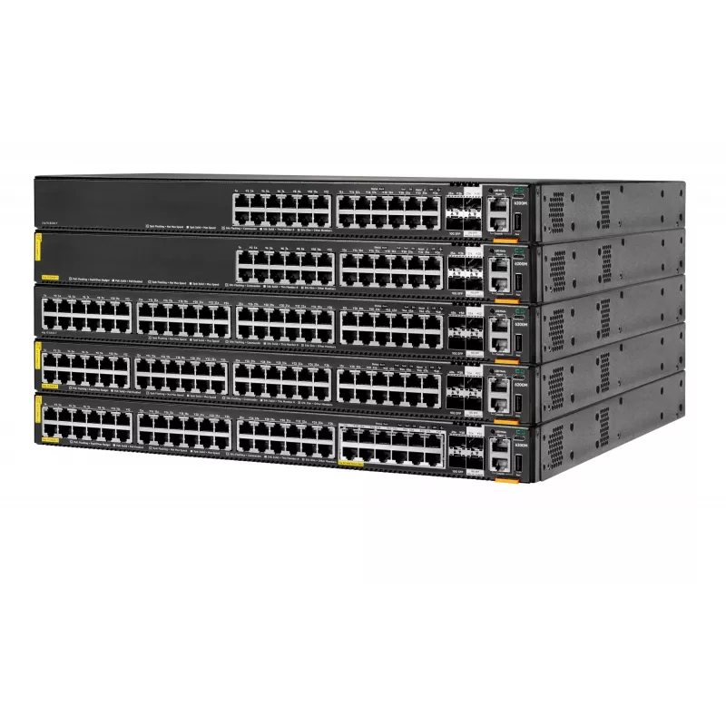 HPE - Aruba 6200M 36G 12SR5 Class6 PoE 4SFP+ Switch - Switch - Max. Stacking Distance 10 km - L3 - managed - 36 x 10/100/1000 (4PPoE) + 12 x 1/2.5/5GBase-T (4PPoE) + 4 x 1 Gigabit
