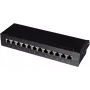 Logilink Patchpanel Desktop/Wand Cat.6A STP 12 Ports, schwarz (NP0019B)