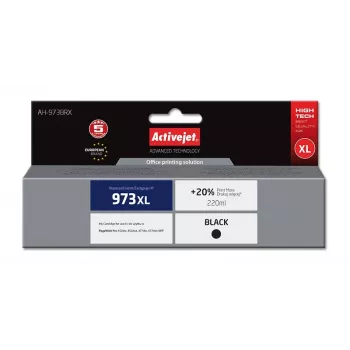 Activejet AH-973BRX Tinte (Ersatz für HP 973XL L0S07AE; Premium; 220 ml; schwarz)