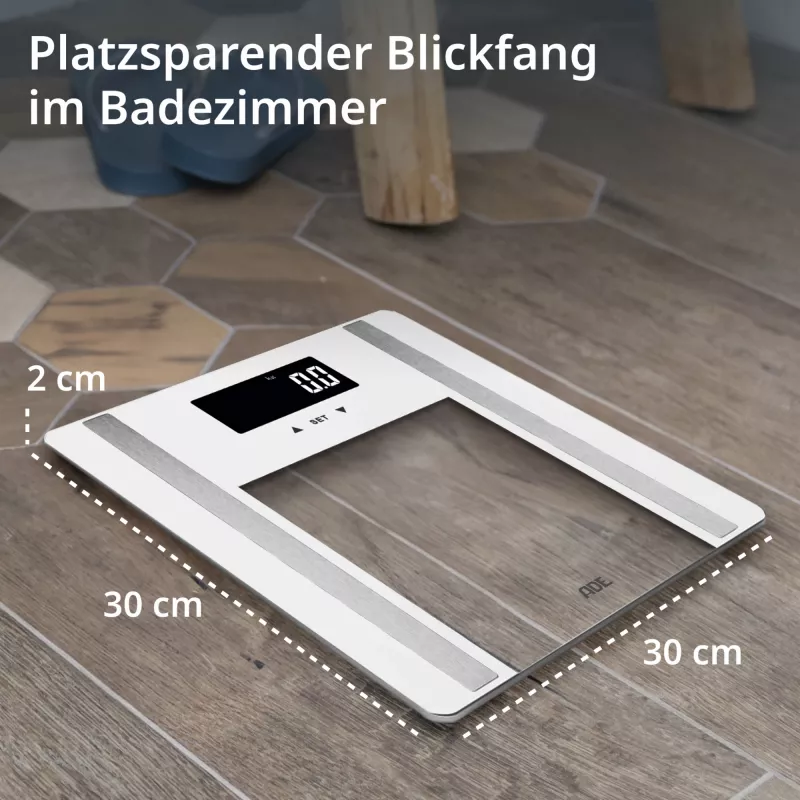 Körperanalysewaage ADE BA2300-2 mit Bluetooth und Körperfettmessung