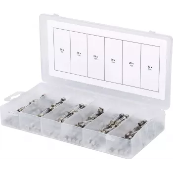 Sicherungssortiment ks tools 970.0270 – 120 Stück, Flachstecksicherungen 5–30 A