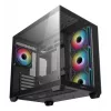 PC-Gehäuse DeepCool CG530 4F Midi Tower Schwarz — gehärtetes Glas, ATX/ITX/Micro ATX, 3x120mm Lüfter, USB-C