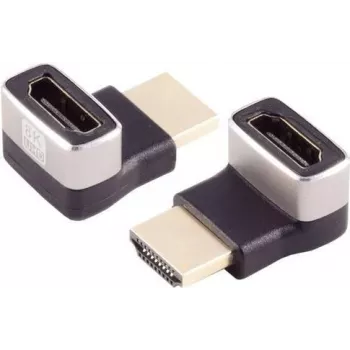 Kabel-Gender-Changer S/CONN 10-01051 HDMI-A Schwarz Silber Goldbeschichtet