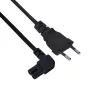 Netzkabel SAVIO CL-144, 3 m, gewinkelt 2-polig auf IEC Typ E Stecker, schwarz
