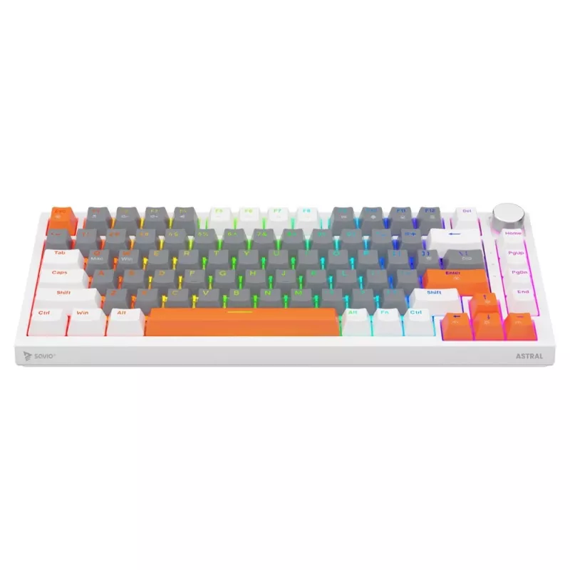 Savio ASTRAL WHITE JADE 3 COLOURS Tastatur Gaming USB QWERTY US International
