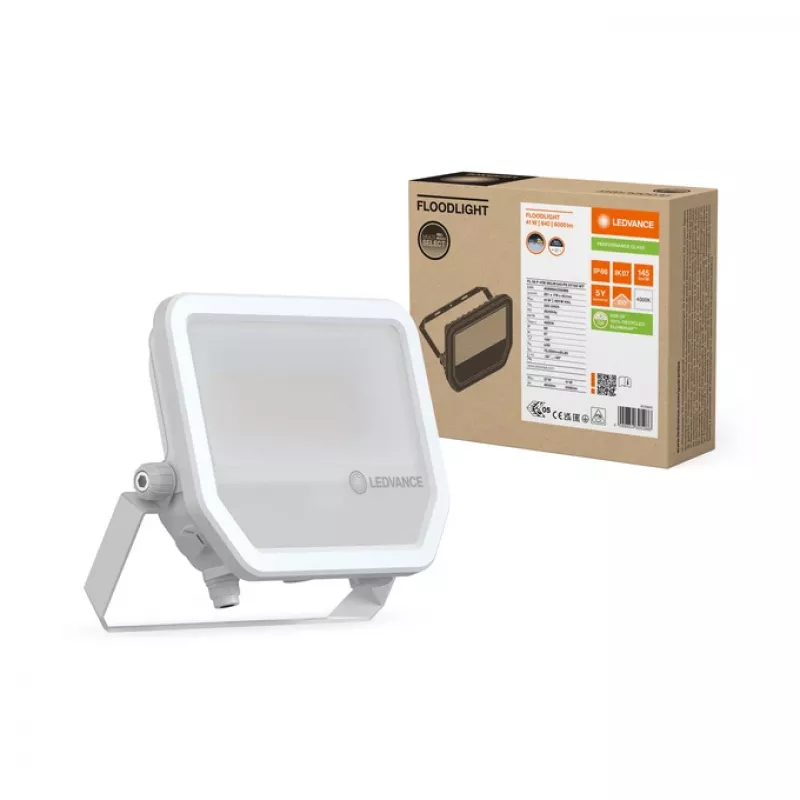 Ledvance Vielseitiger Flutlichtstrahler mit bis zu 6000 lm Lichtleistung | FLOODLIGHT 50 | 41 W | Kaltweiß