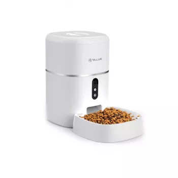 Automatischer Futterspender Tellur TLL331461 mit UltraHD-Kamera, 4 l, Weiß