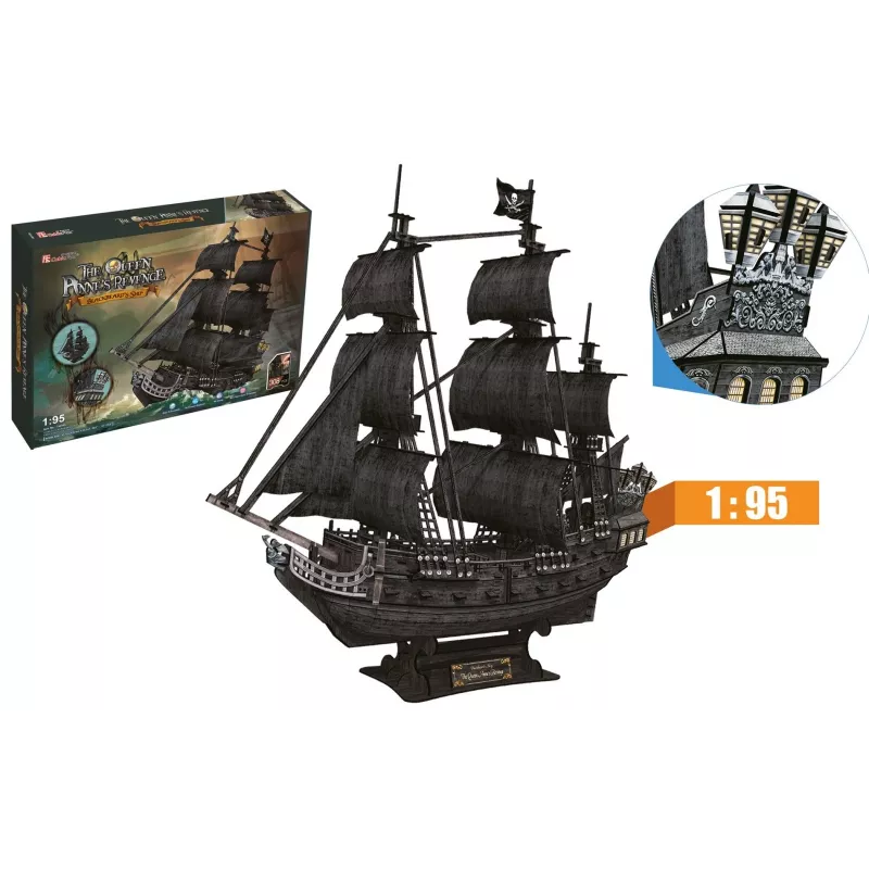 PUZZLE 3D Großes Set Piratenschiffe Queen Revenge