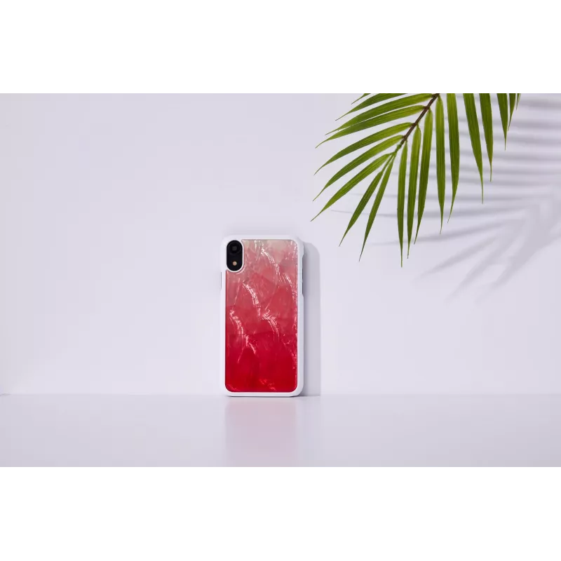 Smartphone-Hülle iKins für iPhone XR – pink lake und weiß