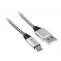 USB-Kabel Tracer TRAKBK46928 1m USB A Micro-USB B Schwarz Silber