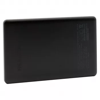 Powerbank RealPower PB-5000 MAG 5000 mAh, kabelloses Laden, USB-C, 20 W, Schwarz