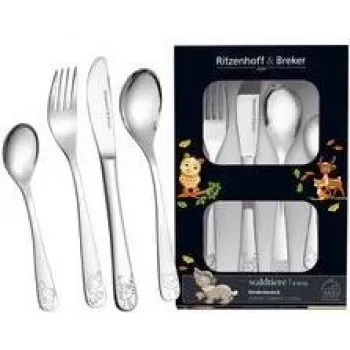 Besteckset ritzenhoff & breker Waldtiere — 4-teilig Edelstahl mit Tiermotiven