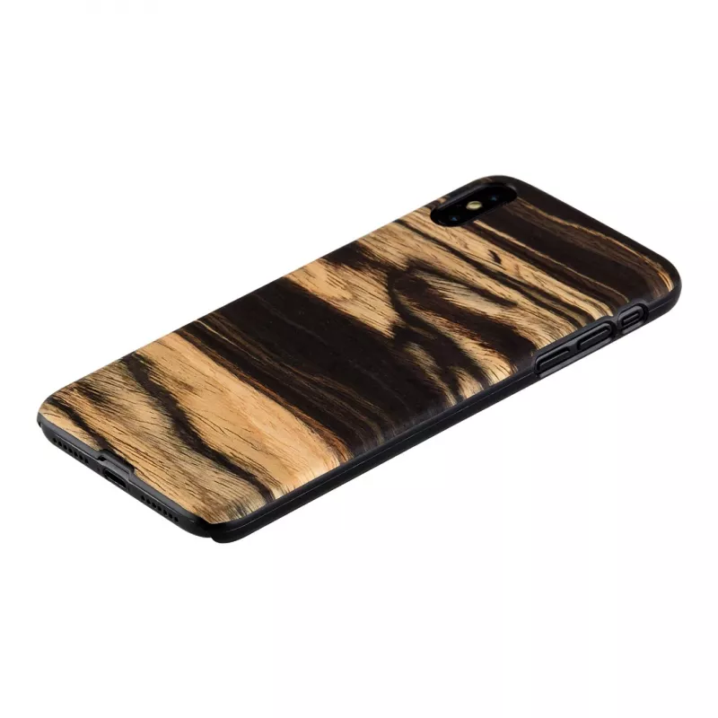 Handyhülle man and wood für iPhone XS Max – weißer Ebenholzton schwarz